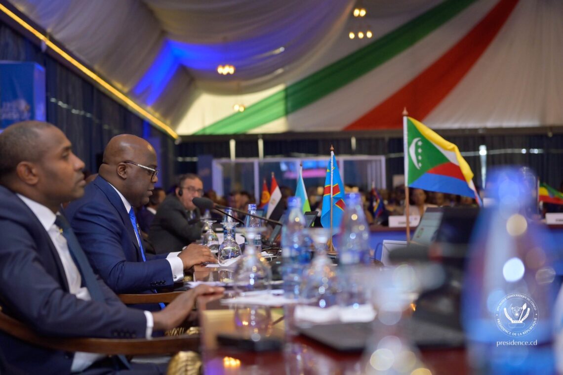 Sommet du COMESA: Tshisekedi appelle à faire de l&rsquo;Afrique un réseau de partenaires, capables de se protéger face aux chocs du marché mondial