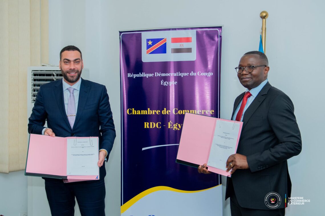 RDC-Egypte: J. Paluku pose le jalon pour la création d&rsquo;une chambre de commerce « catalyseur » des échanges commerciaux 