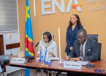 RDC: Soraya Aziz signe avec l&rsquo;ENA un accord pour former les cadres de l&rsquo;ARE en gestion de projets, marchés publics et modélisation financière