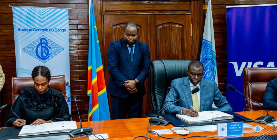 RDC: la BCC et VISA signent un accord pour accélérer les paiements numériques 